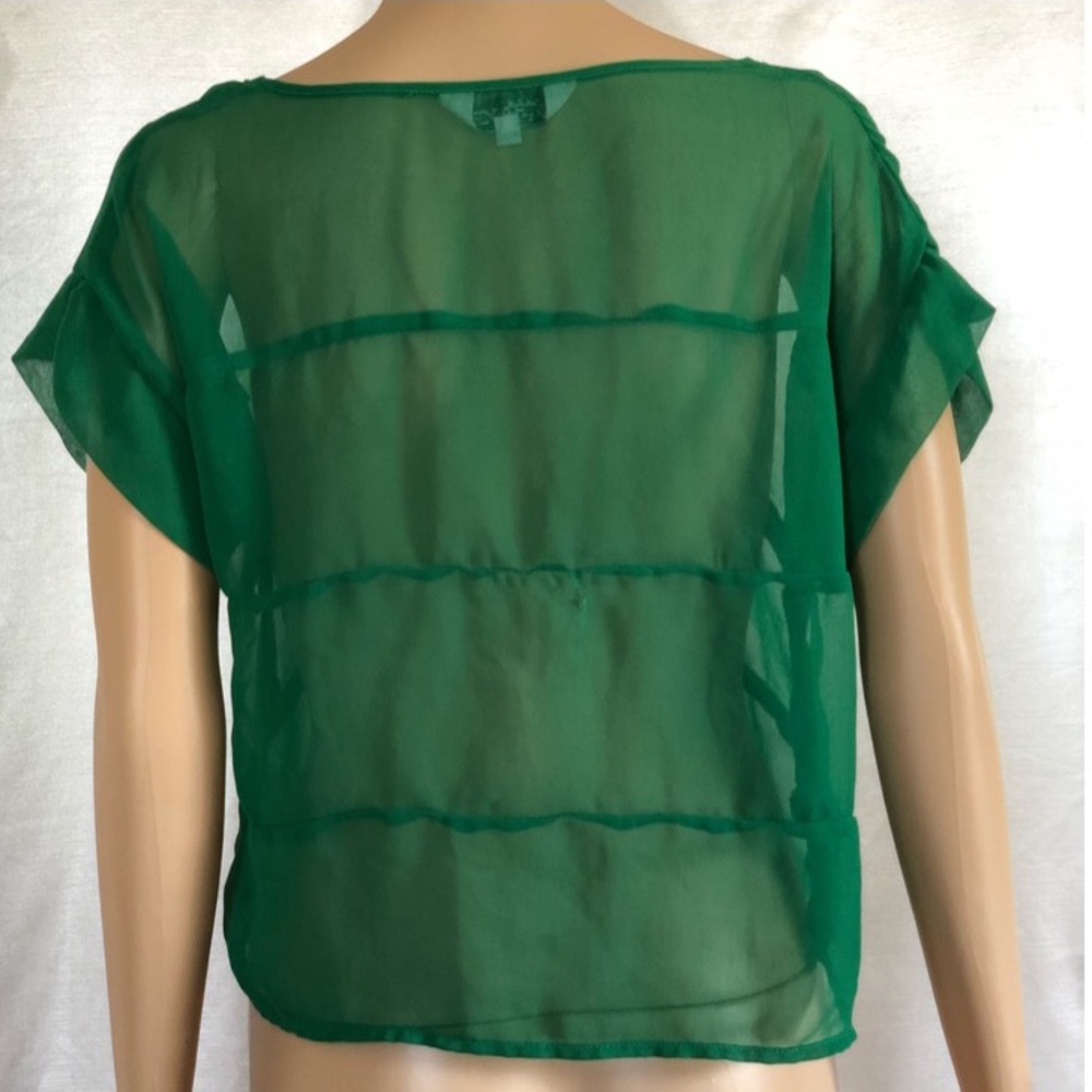 Sheer Short Sleeve Transparent Top